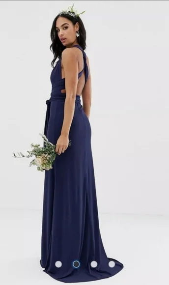 princess polly baby blue dress ASOS | Dresses | Asos Navy Maxibridesmaid Multiway Dress